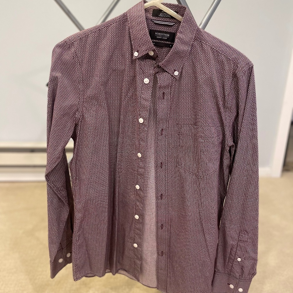 Maroon Nordstrom Small Dress Shirt